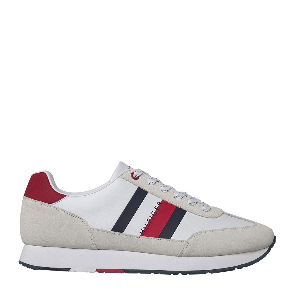 TOMMY HILFIGER – Sneakers CORPORATE LEATHER FLAG RUNNER ΑΝΔΡ.ΥΠΟΔΗΜΑ