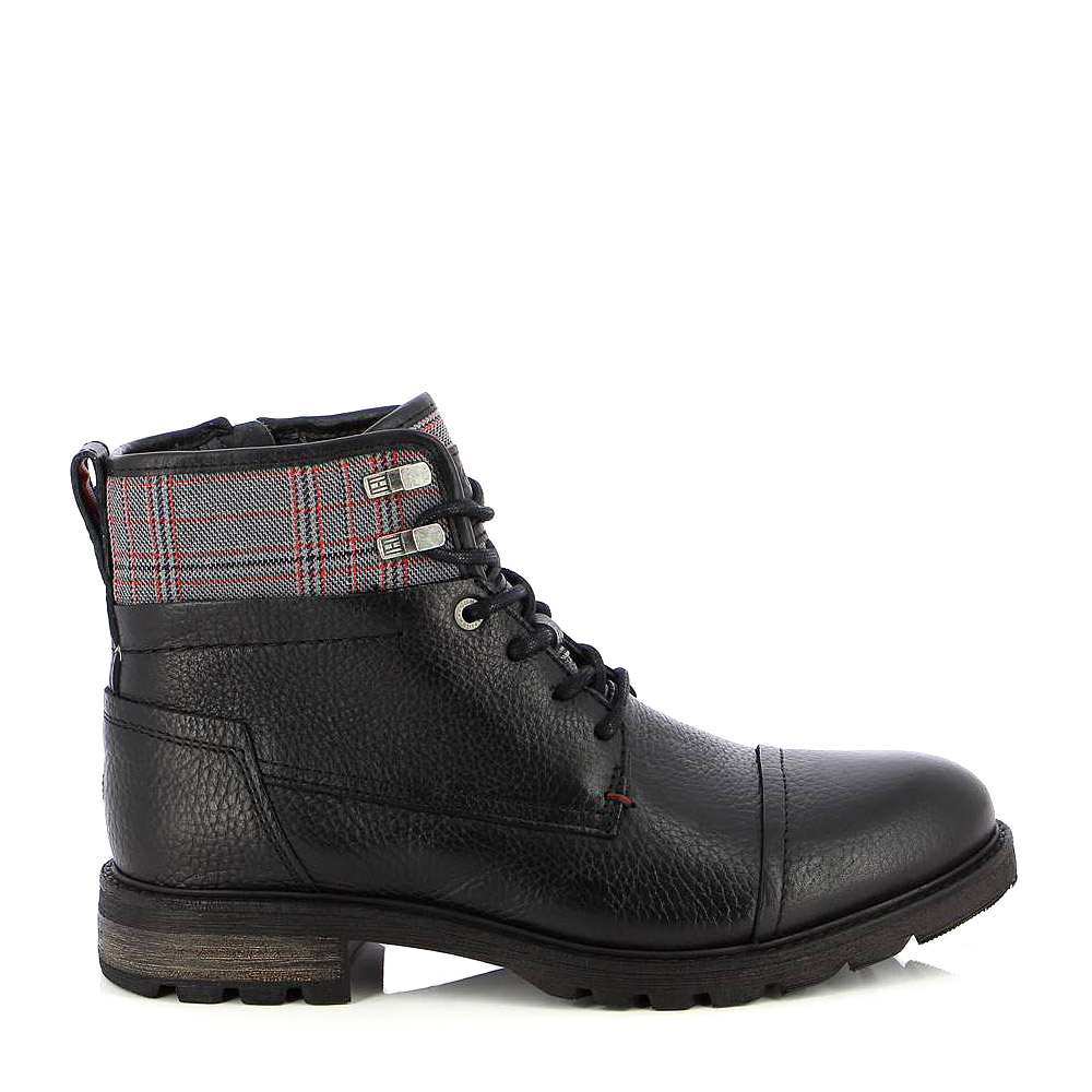 TOMMY HILFIGER – Μποτάκια WINTER LEATHER TEXTILE MIX BOOT ΑΝΔΡ ΥΠΟΔΗΜΑ