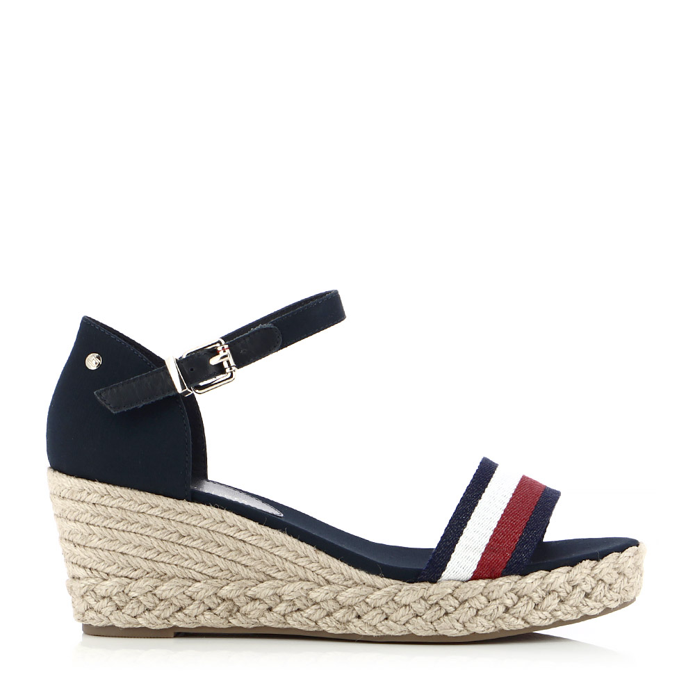 TOMMY HILFIGER – Πλατφόρμες SHIMMERY RIBBON MID WEDGE SANDAL ΓΥΝ. ΥΠΟΔΗΜΑ