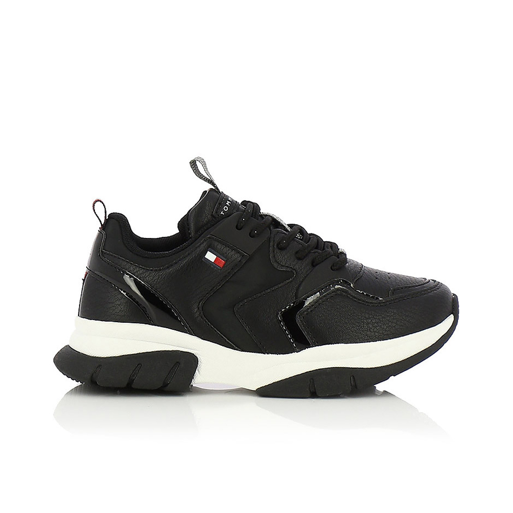 TOMMY HILFIGER – Sneakers LOW CUT LACE-UP SNEAKER BLACK ΠΑΙΔΙΚΟ ΥΠΟΔΗΜΑ Νο30-34