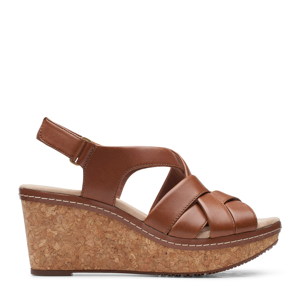 Clarks – Πλατφόρμες Annadel Rayna Dark Tan ΓΥΝ. ΥΠΟΔΗΜΑ