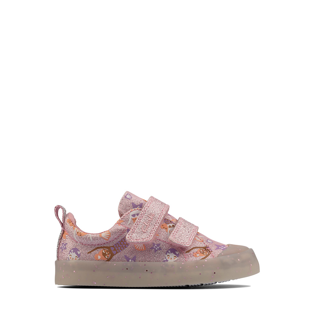 Clarks – Sneakers Foxing Print T Pink ΠΑΙΔΙΚΟ ΥΠΟΔΗΜΑ