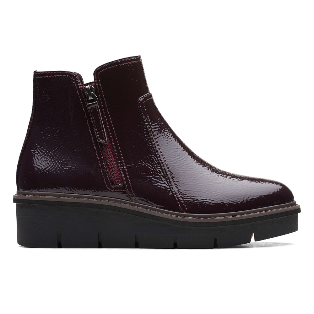 Clarks – Μποτάκια Airabell Zip Burgundy ΓΥΝ. ΥΠΟΔΗΜΑ