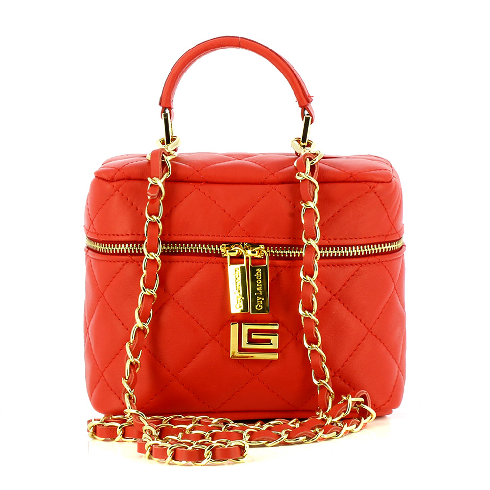 Vintage Guy Laroche Paris Red Flap Handbag 😘